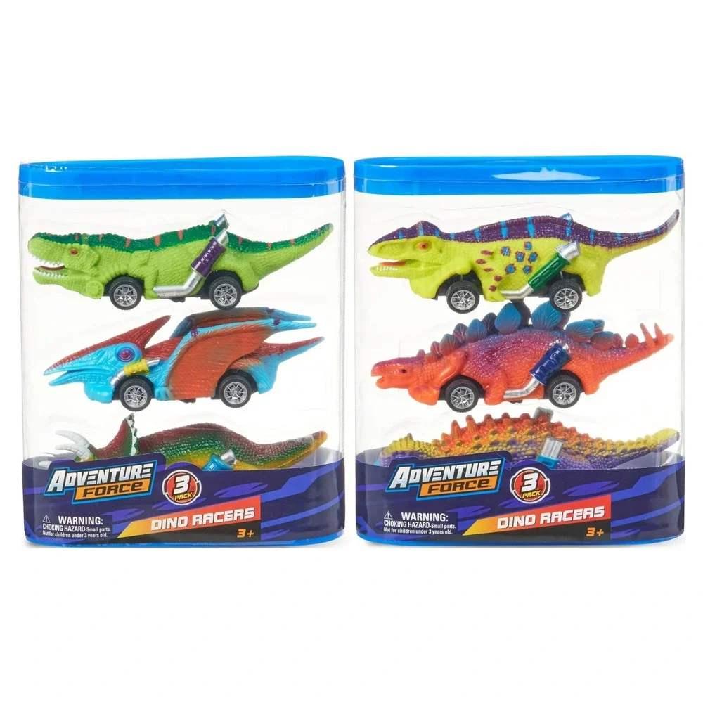 Adventure Force Pull Back Monster Shark Truck‎ & 6 Pack Dino Racers Vehicles NEW